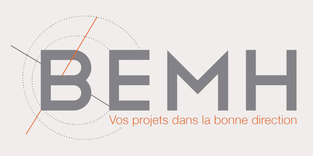BEMH logo gris et blanc